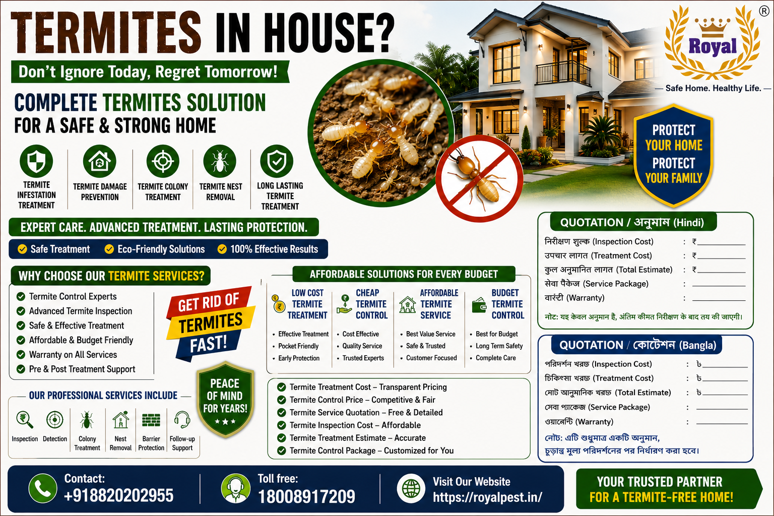 termites in house solution